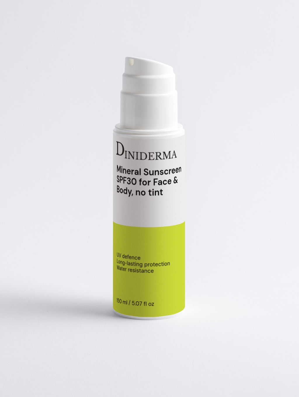 DINIDERMA Mineral Sunscreen SPF30 for Face & Body, no tint